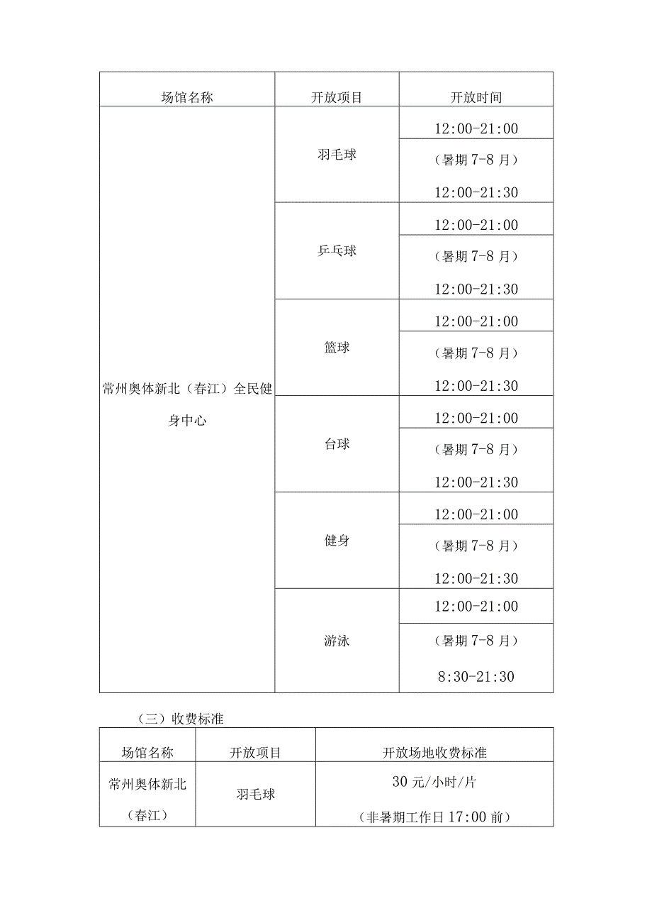 常州奥体新北春江全民健身活动中心游泳馆2023年免费或低收费开放工作方案.docx_第3页