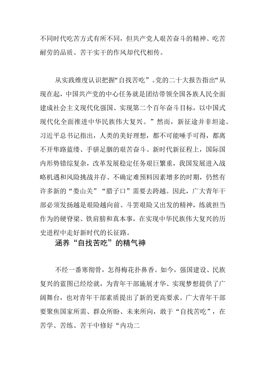 常委组织部长中心组研讨发言青年干部要在自找苦吃中淬炼成长.docx_第3页