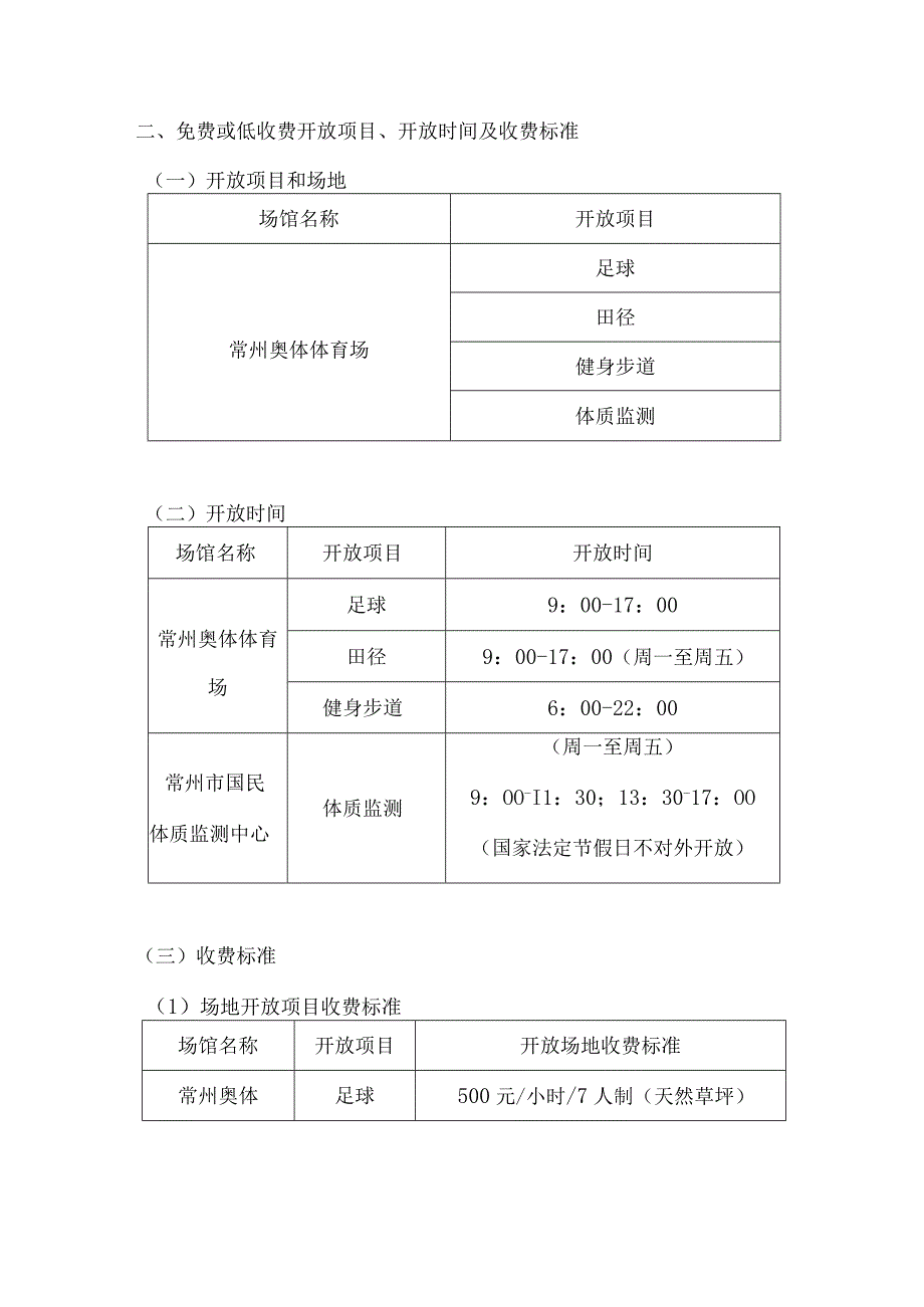 常州奥体中心体育场2023年免费或低收费开放工作方案.docx_第2页