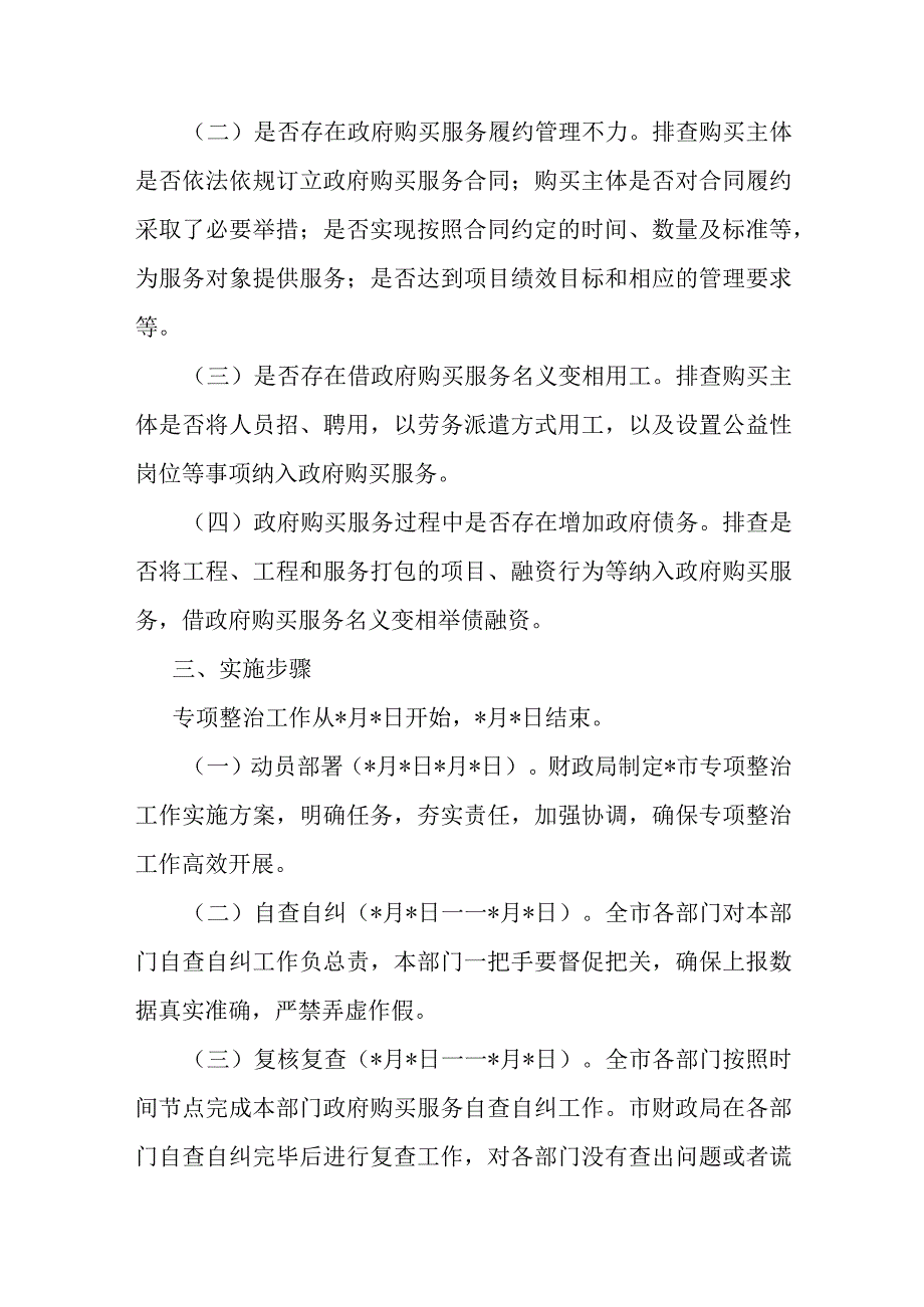 市政府购买服务实施情况专项整治工作实施方案.docx_第2页