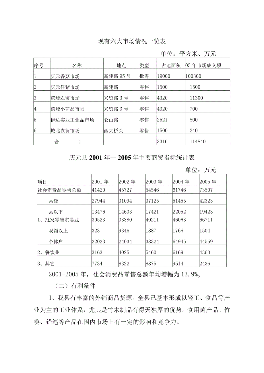 庆元县商贸流通市场建设十一五规划.docx_第3页