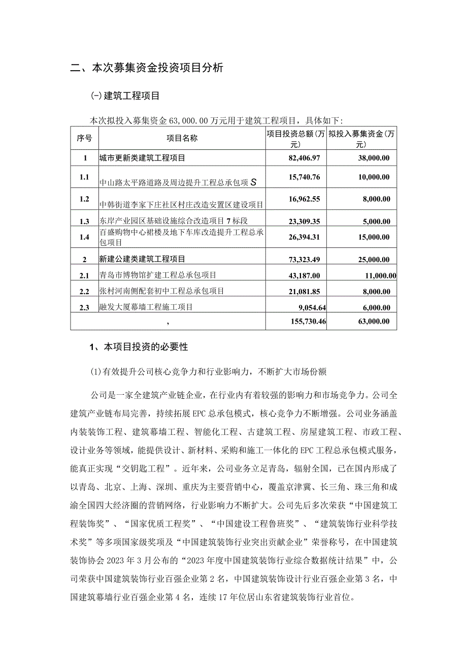 德才装饰股份有限公司向不特定对象发行可转换公司债券募集资金使用的可行性分析报告.docx_第3页