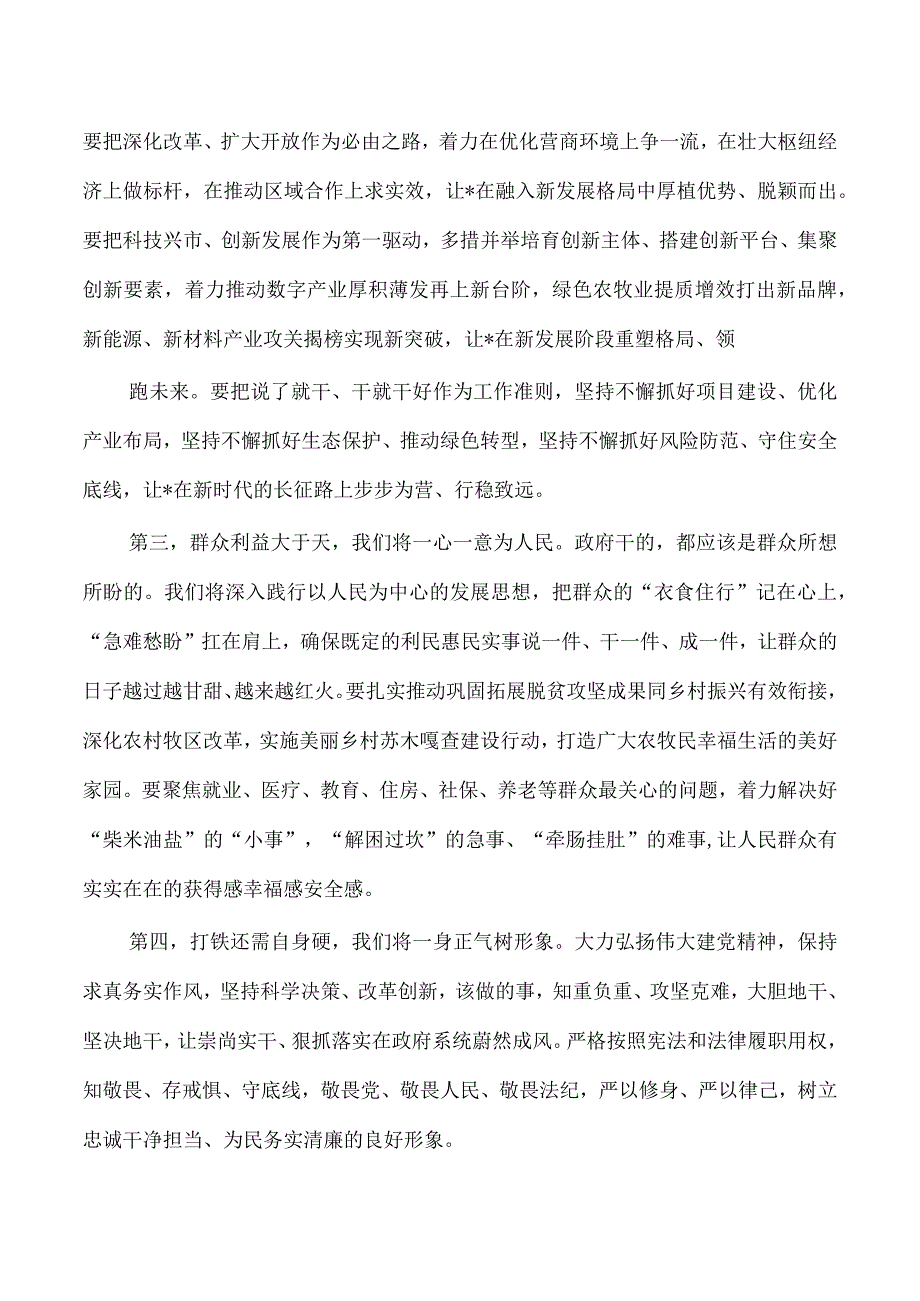 新一届政府领导班子表态发言.docx_第2页