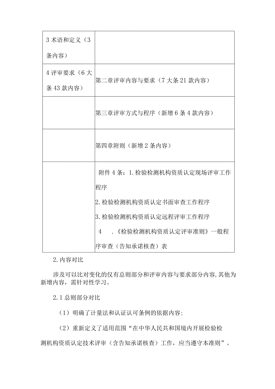 新检验检测机构资质认定评审准则变化说明.docx_第2页