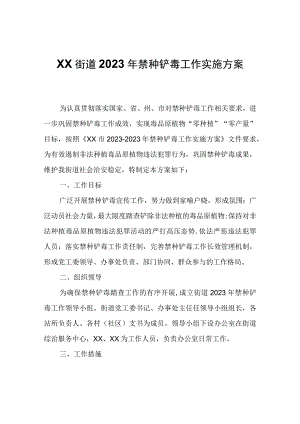 XX街道2023年禁种铲毒工作实施方案.docx