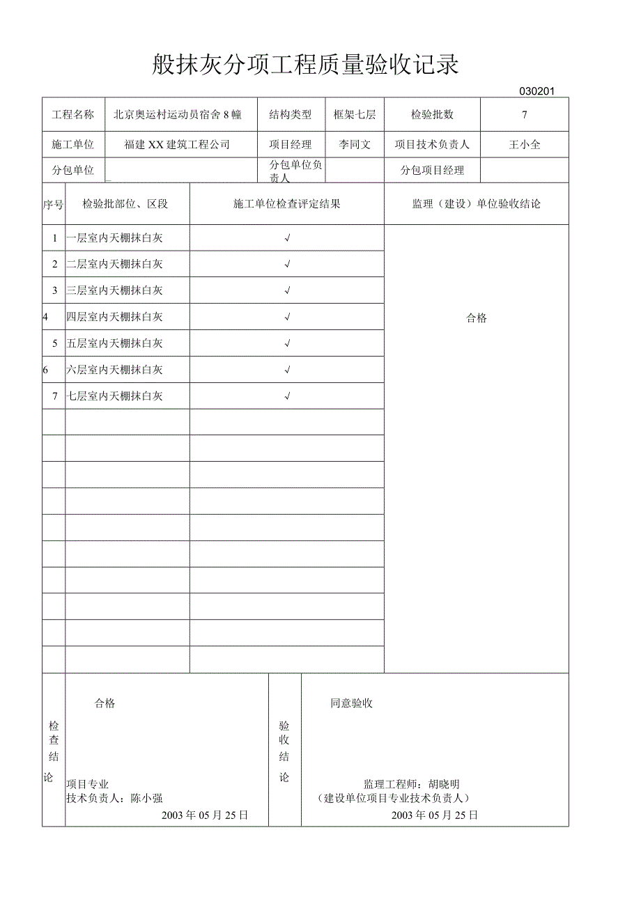 一般抹灰分项工程质量验收记录.docx_第1页