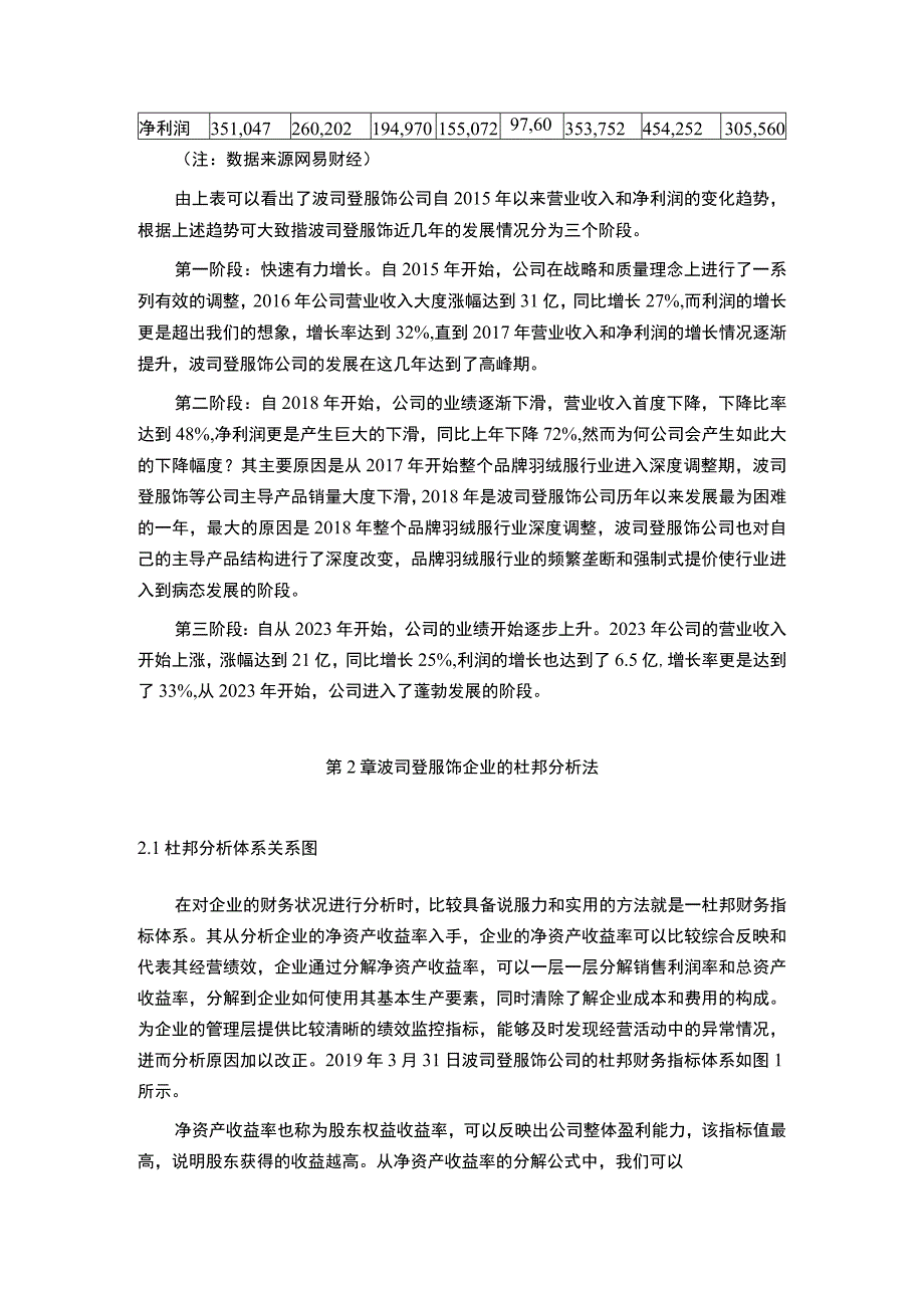 《基于杜邦分析法的波司登财务分析》4200字.docx_第2页