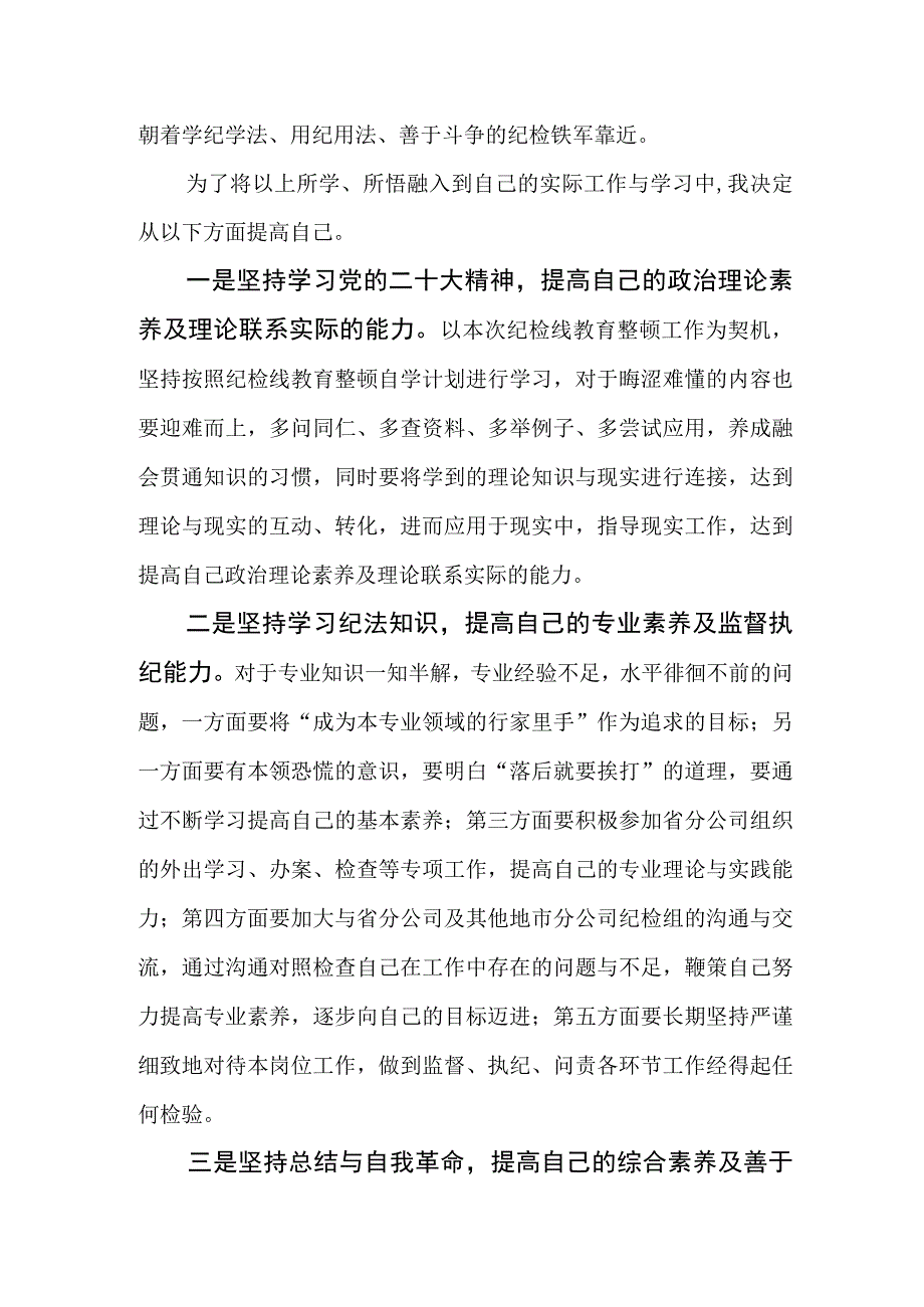 2023年企业纪检监察干部教育整顿心得体会.docx_第2页