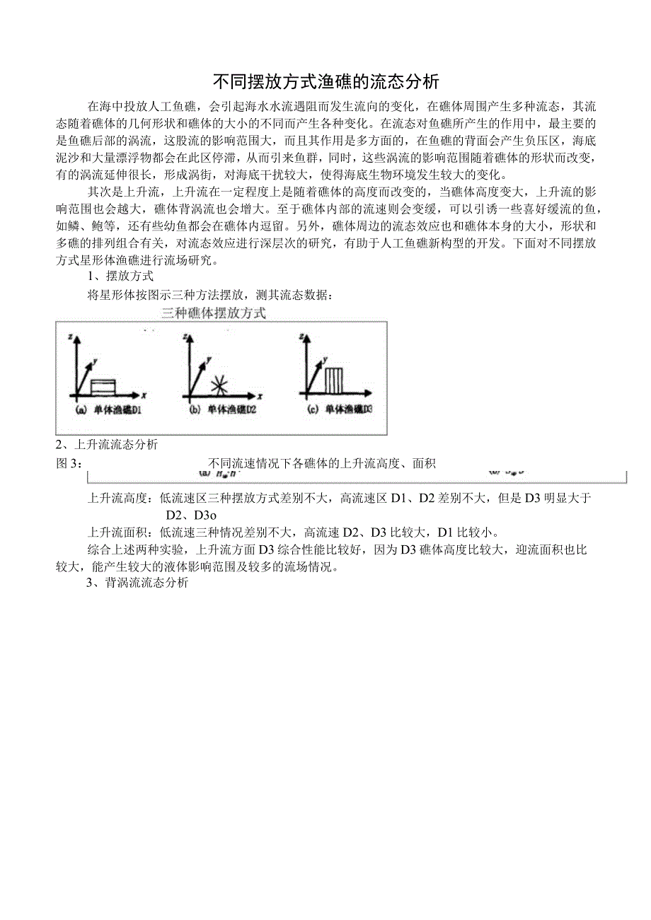 不同摆放方式渔礁的流态分析.docx_第1页