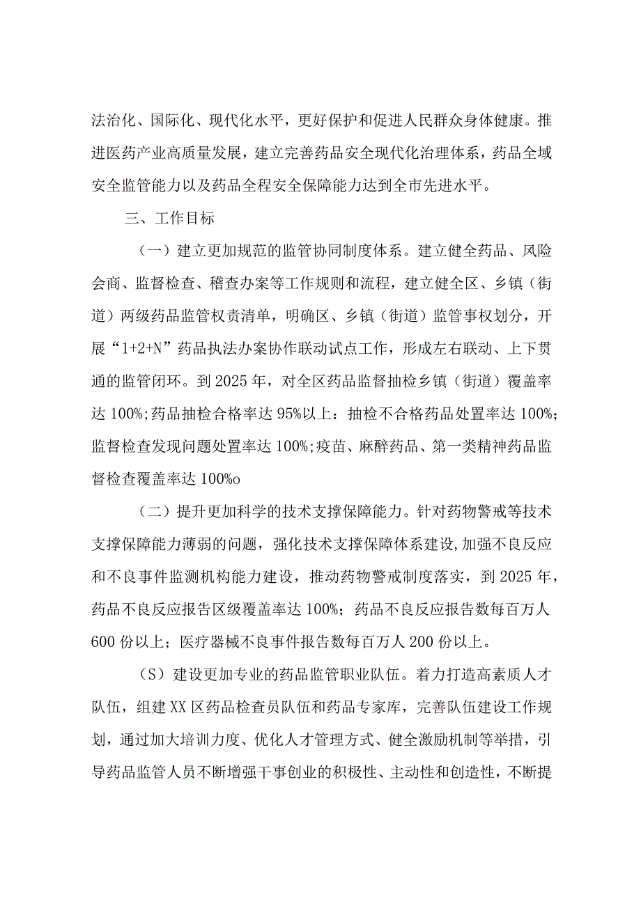 XX区全面加强药品监管能力建设实施方案.docx_第2页