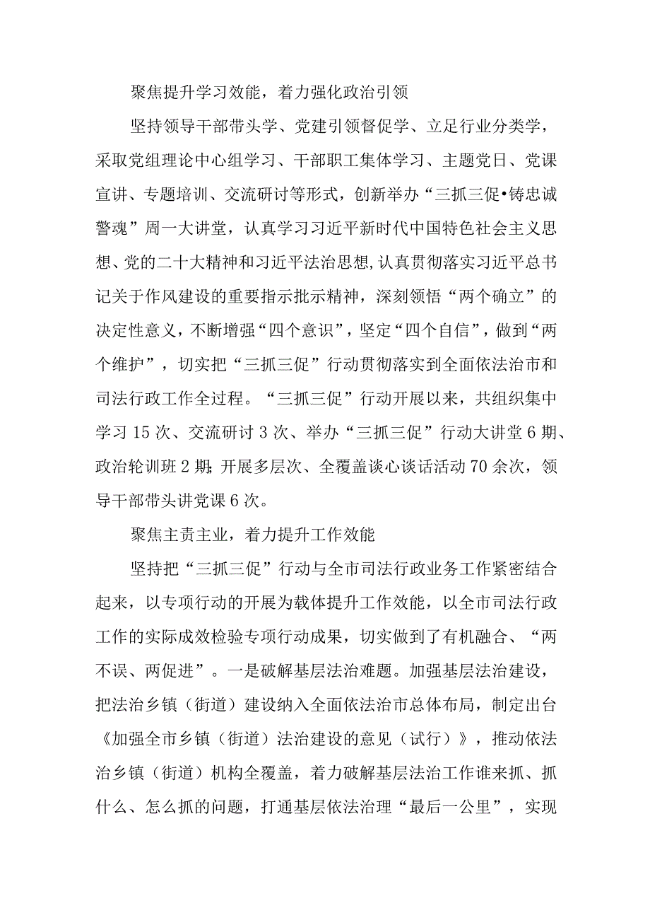 司法局三抓三促行动开展情况总结汇报共五篇.docx_第2页