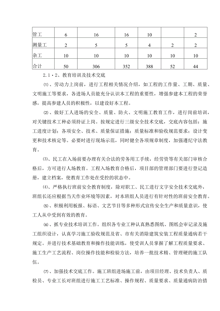 劳动力和材料投入计划及其保证措施.docx_第2页