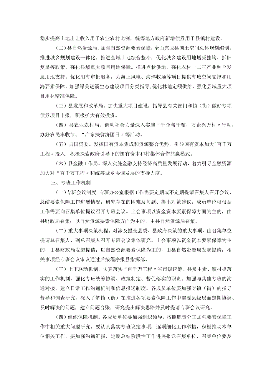 县百县千镇万村高质量发展工程要素保障专班方案.docx_第2页