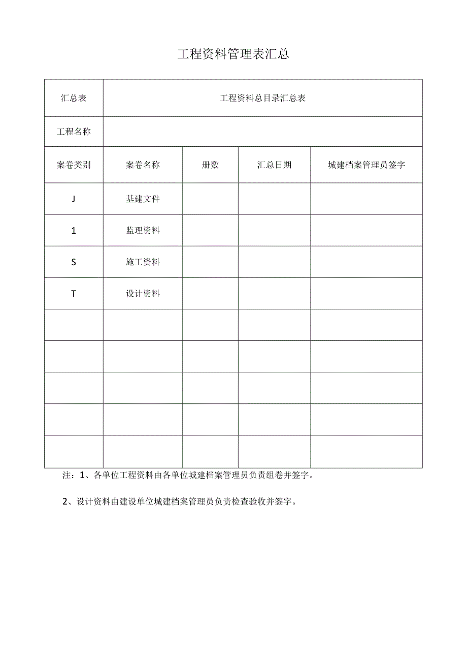 工程资料管理表汇总.docx_第1页