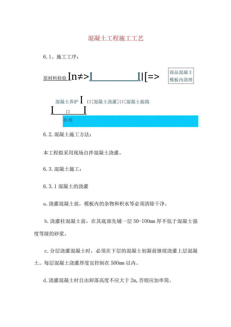 混凝土工程施工工艺.docx_第1页