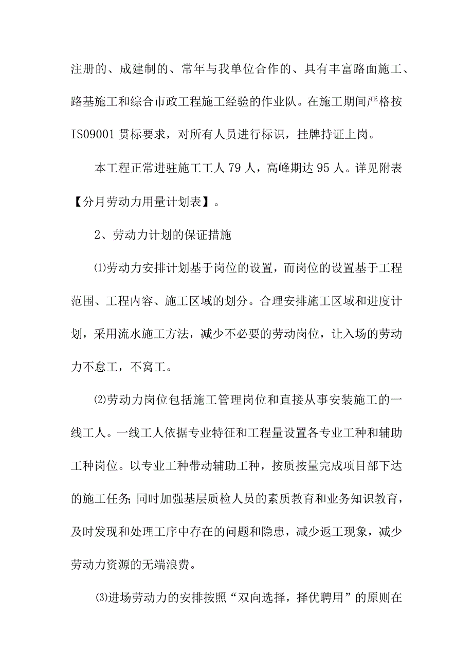 背街小巷整治工程资源投入计划及保证措施.docx_第2页