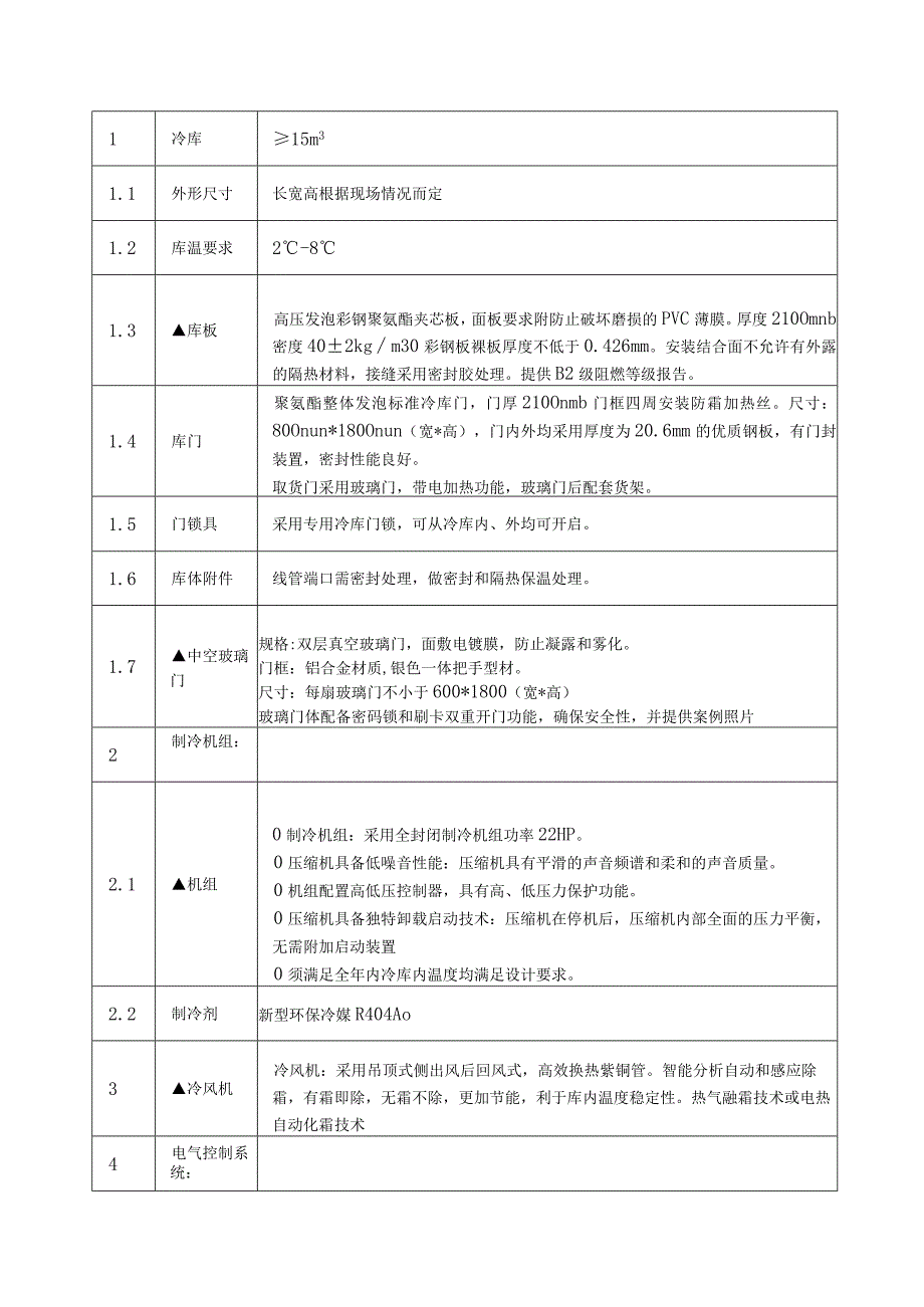 深圳市龙岗区第七人民医院后补式冷库的技术参数及其他要求.docx_第3页