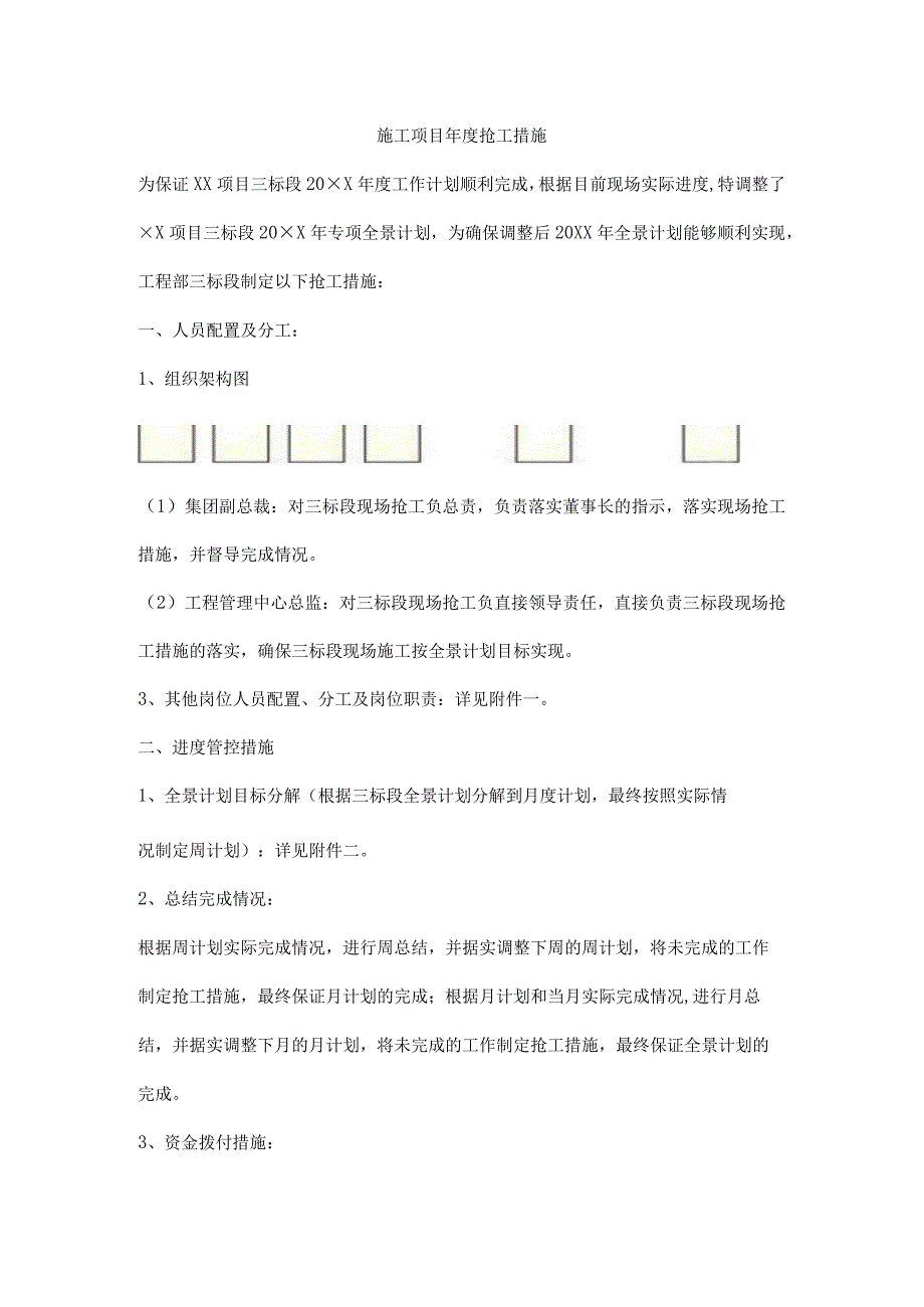 施工项目年度抢工措施.docx_第1页