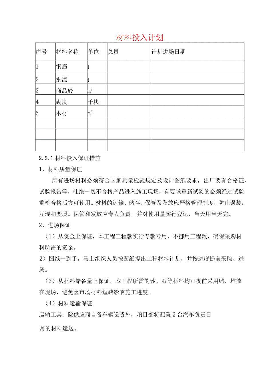 材料投入计划.docx_第1页