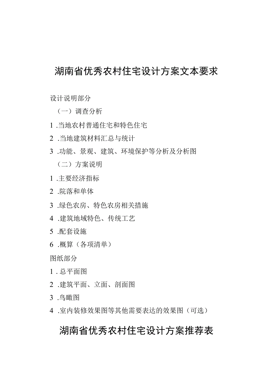 湖南省优秀农村住宅设计方案文本要求.docx_第1页