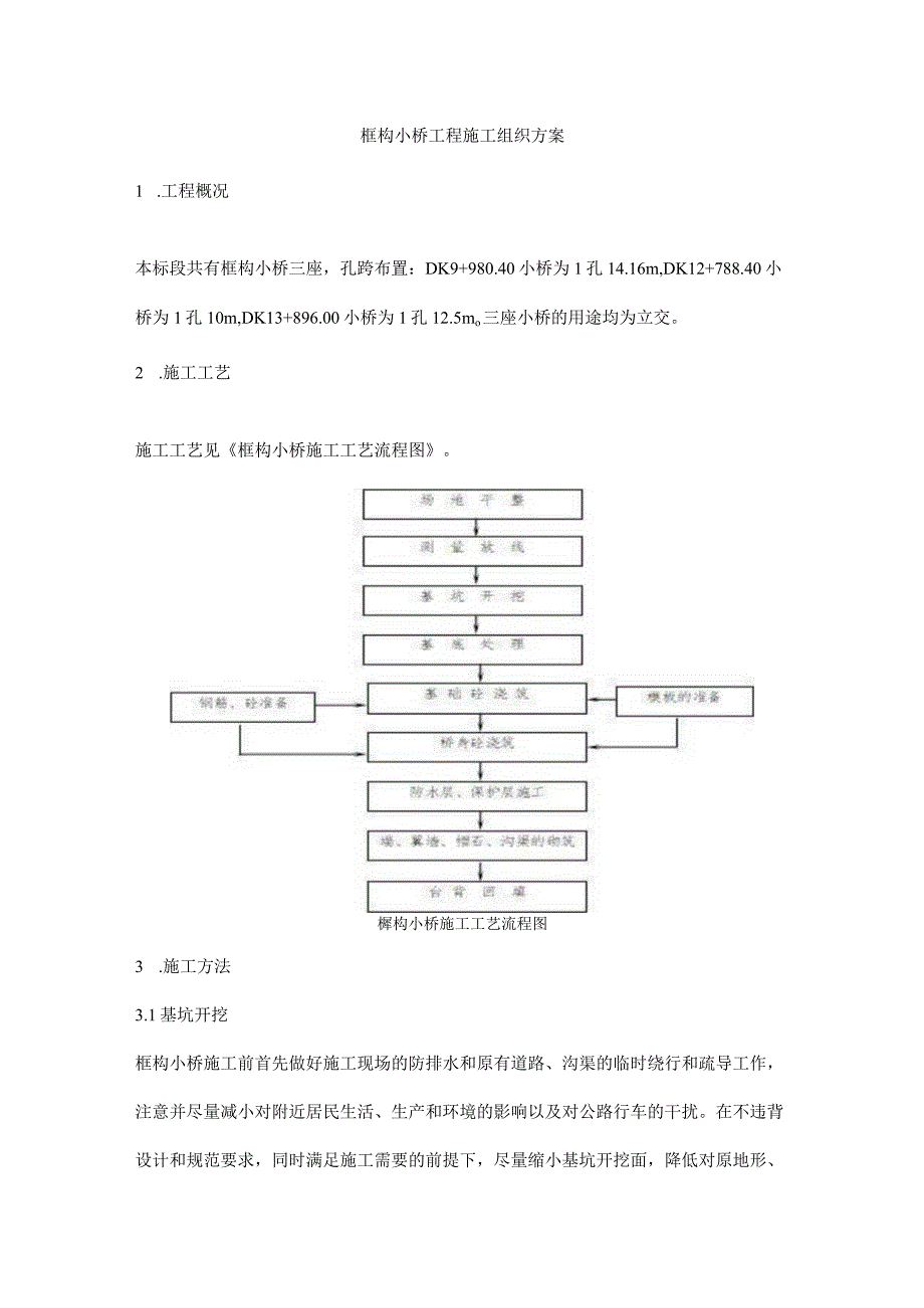 框构小桥工程施工组织方案.docx_第1页