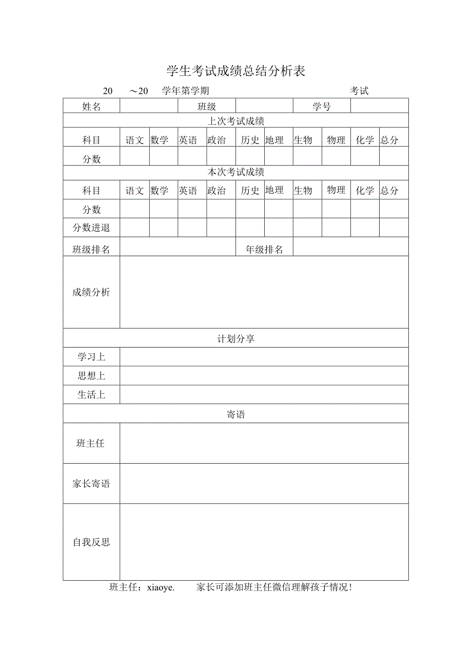 成绩分析表.docx_第1页