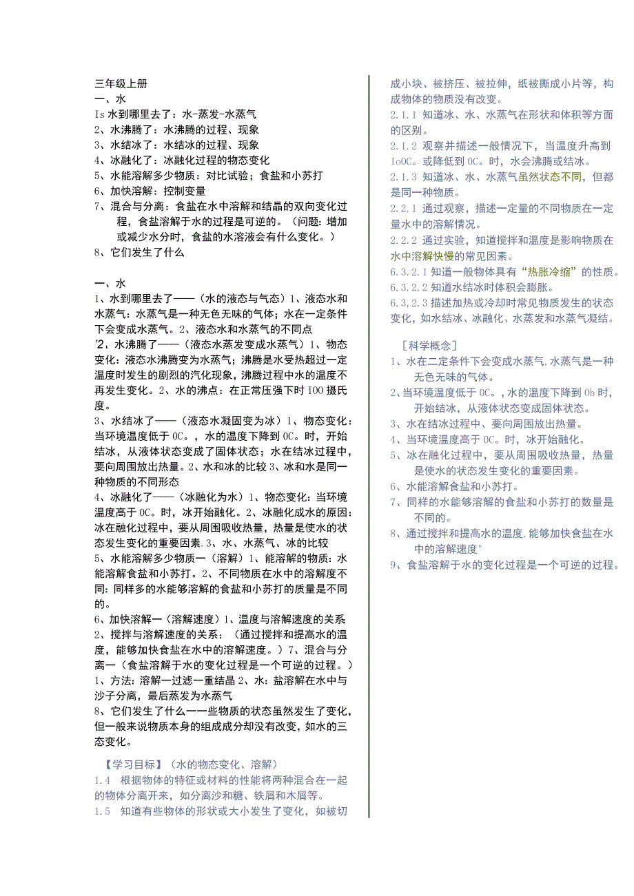 教科版三年级上册科学期末知识点大全.docx_第1页