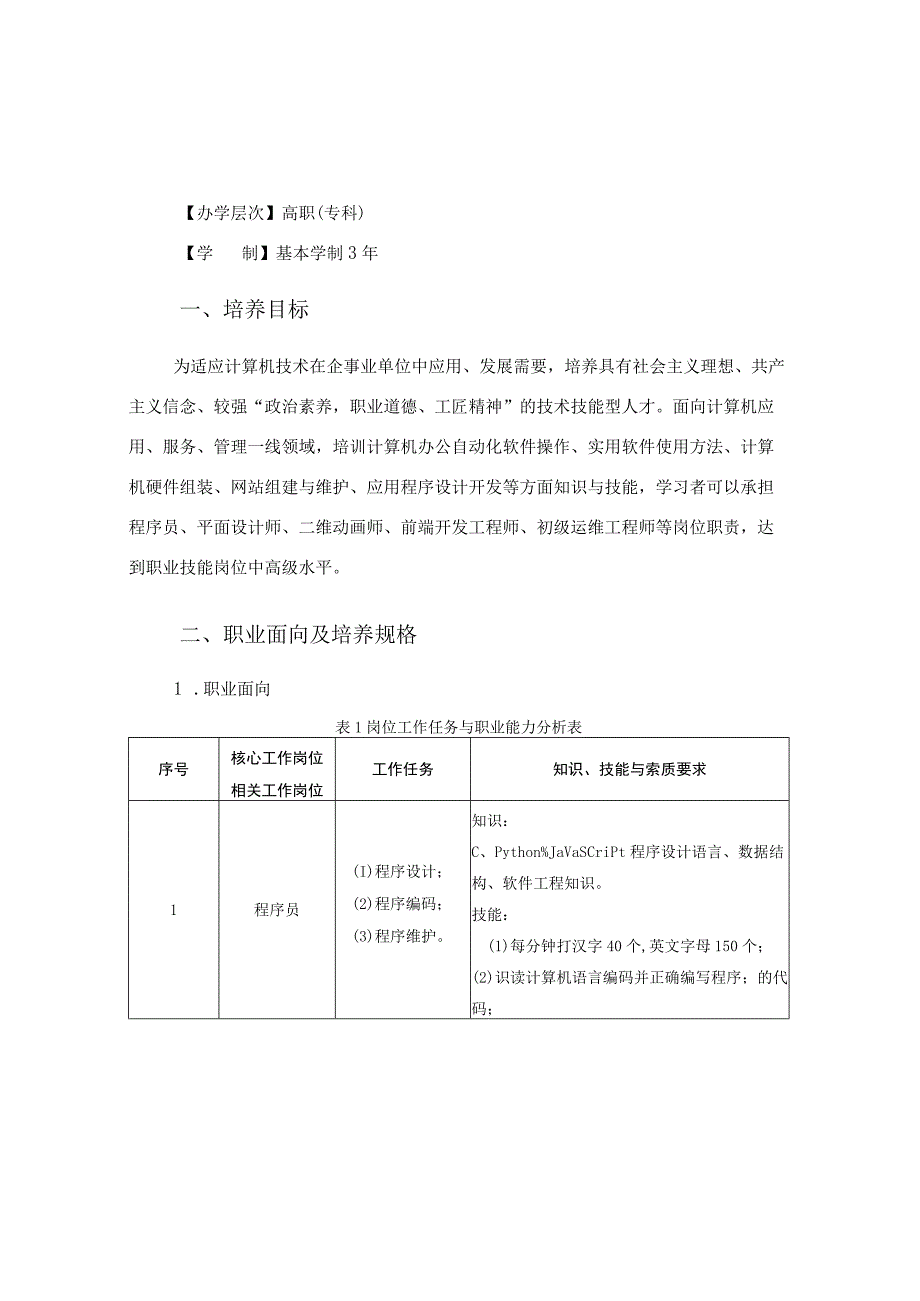 计算机应用技术专业人才培养方案.docx_第2页