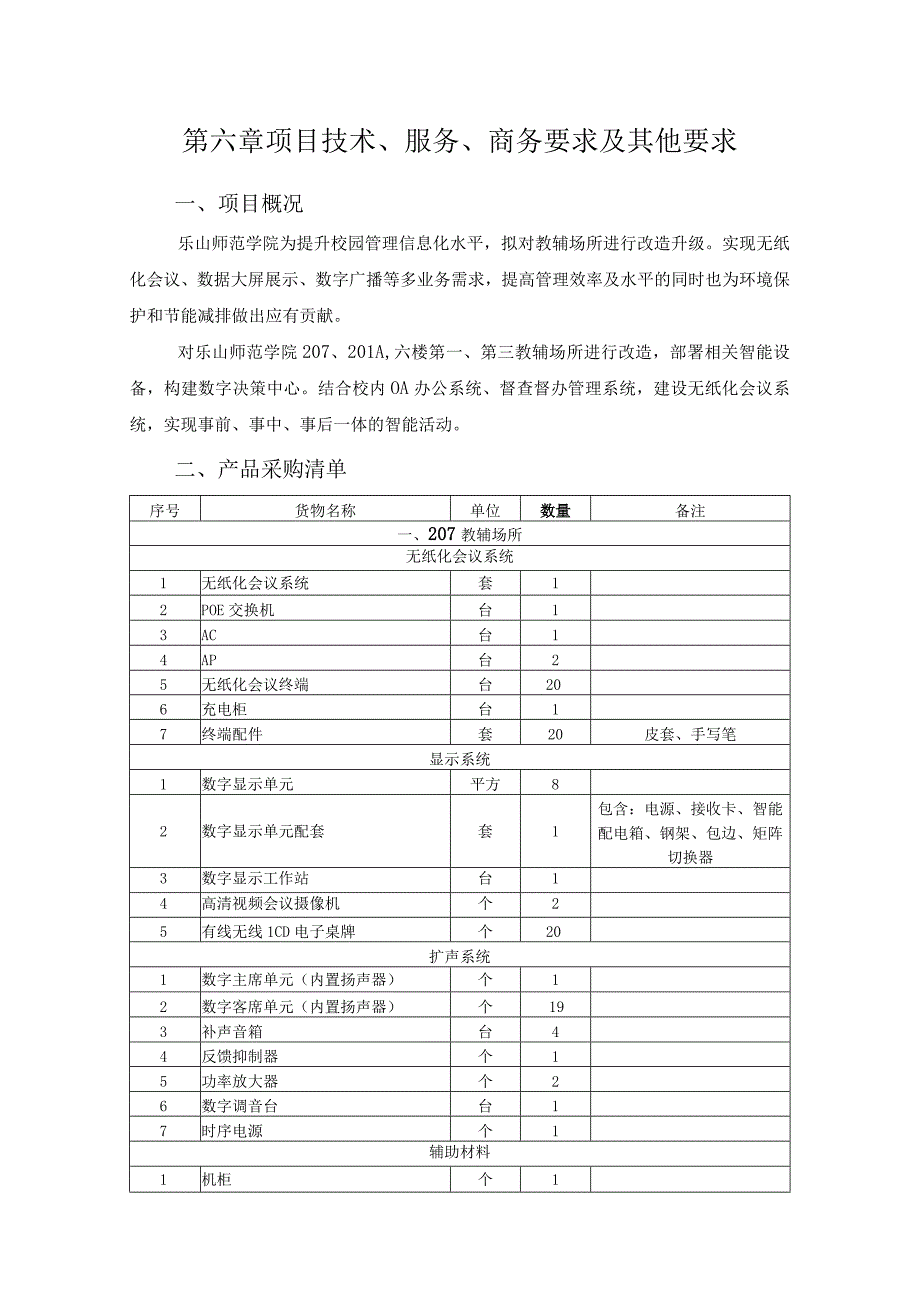 第六章项目技术服务商务要求及其他要求.docx_第1页