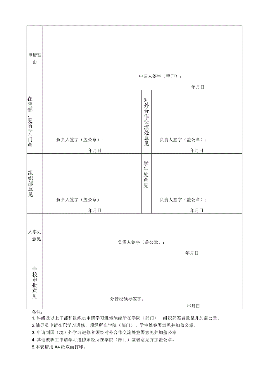 玉溪师范学院教职工在职学习进修申请表.docx_第2页