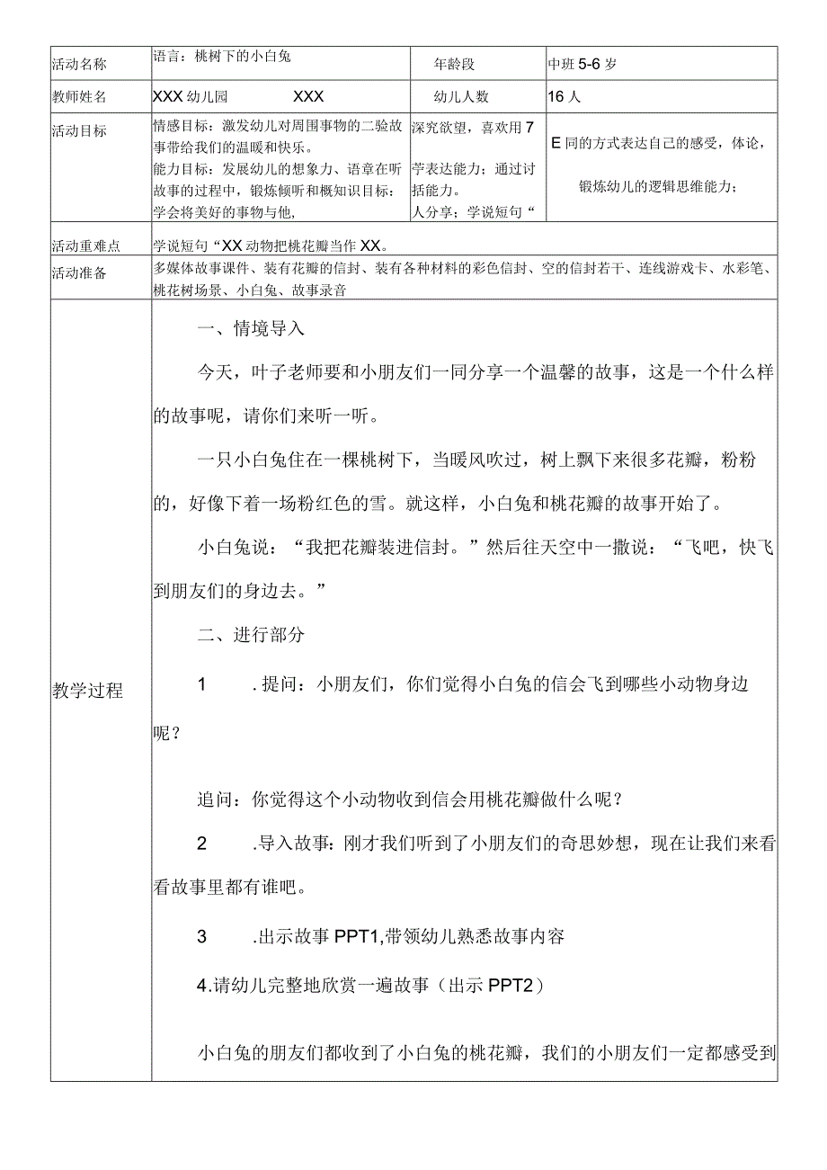 《桃树下的小白兔》教学活动设计.docx_第1页