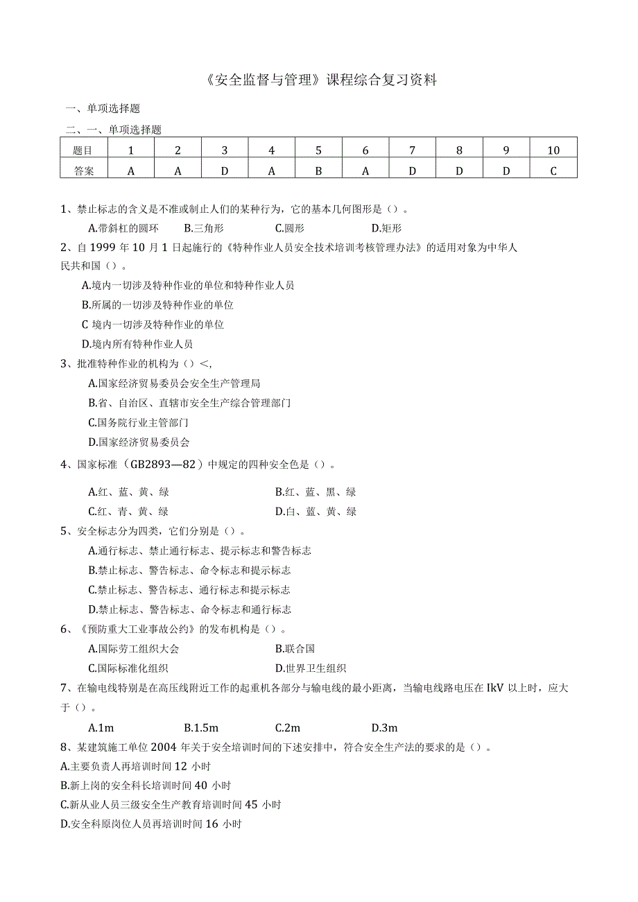 2023年整理安全监督与管理.docx_第1页