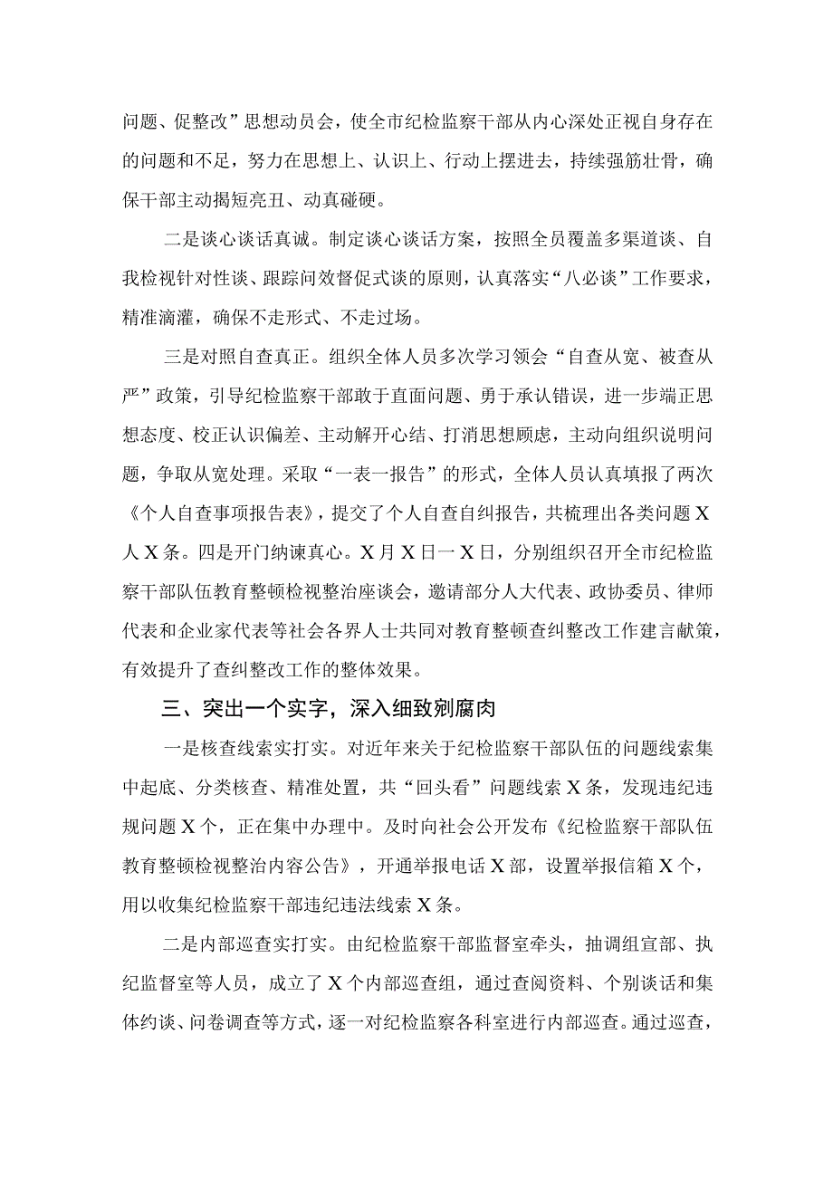 2023纪检监察干部队伍教育整顿检视整治环节总结精选10篇.docx_第2页