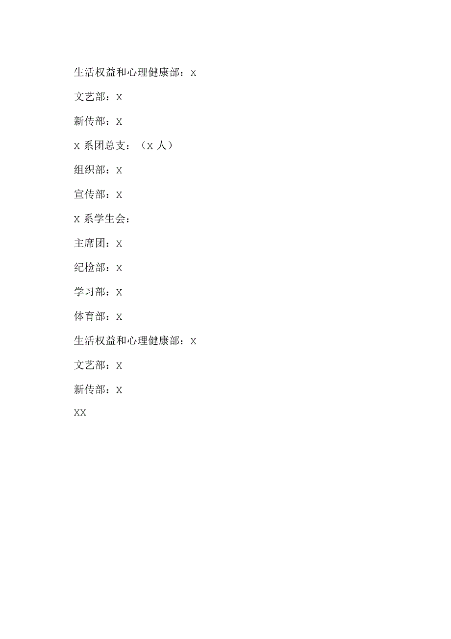 中共XX财经职业技术学院关于同意学院新一届团委学生委员学生会组成及分工的批复.docx_第2页