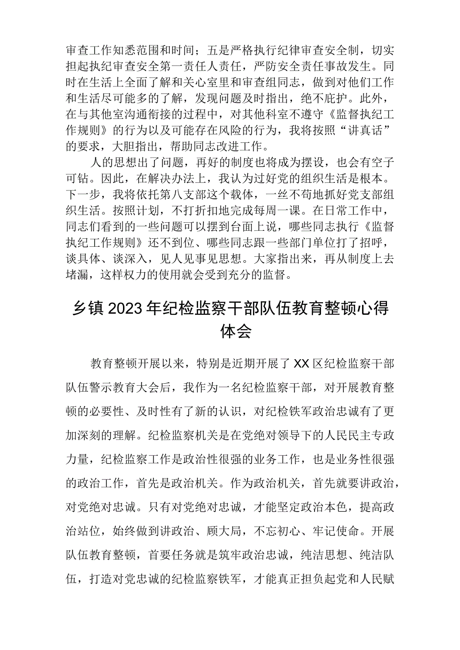 2023全国纪检监察干部队伍教育整顿心得体会精选三篇集合.docx_第2页