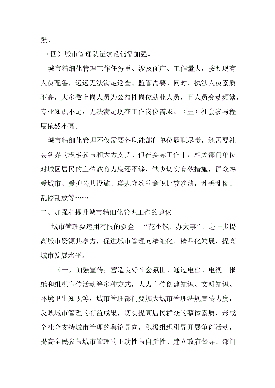 关于推进某县城市精细化管理的建议.docx_第2页