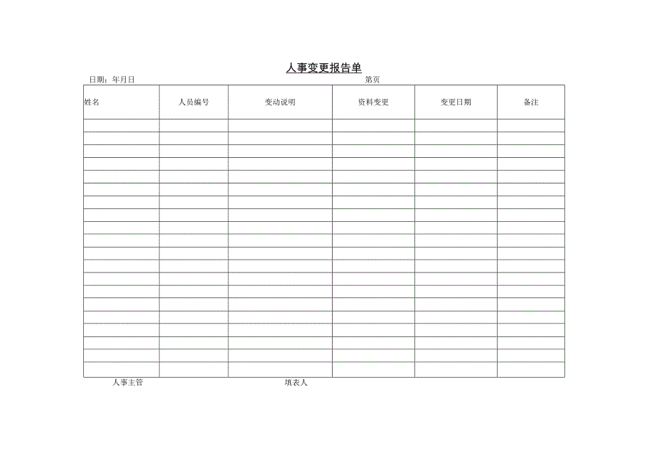 最新人事流动月报表人事部门月报表及人事变更报告单.docx_第3页