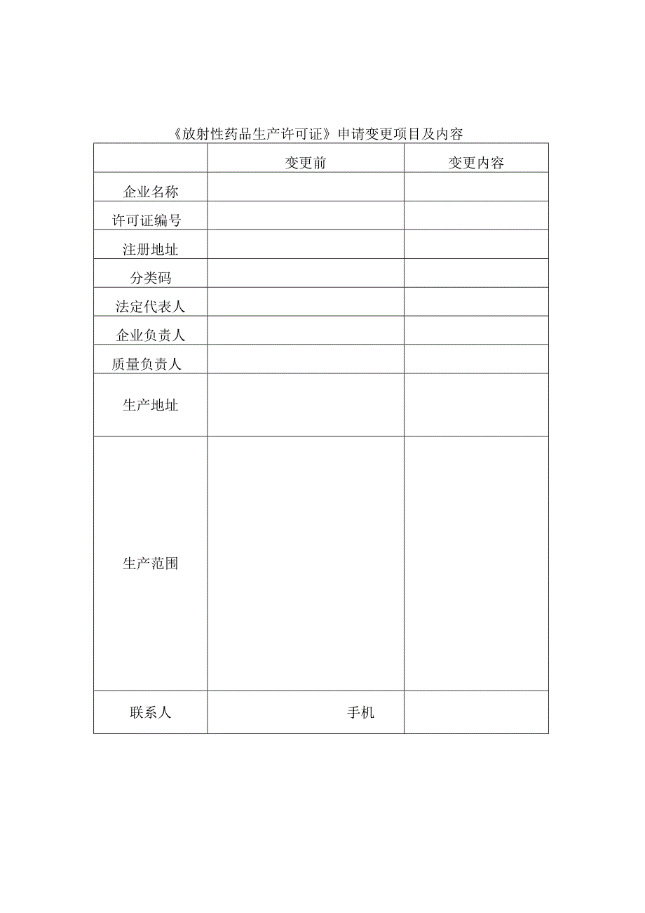 放射性药品生产许可证变更申请表.docx_第3页