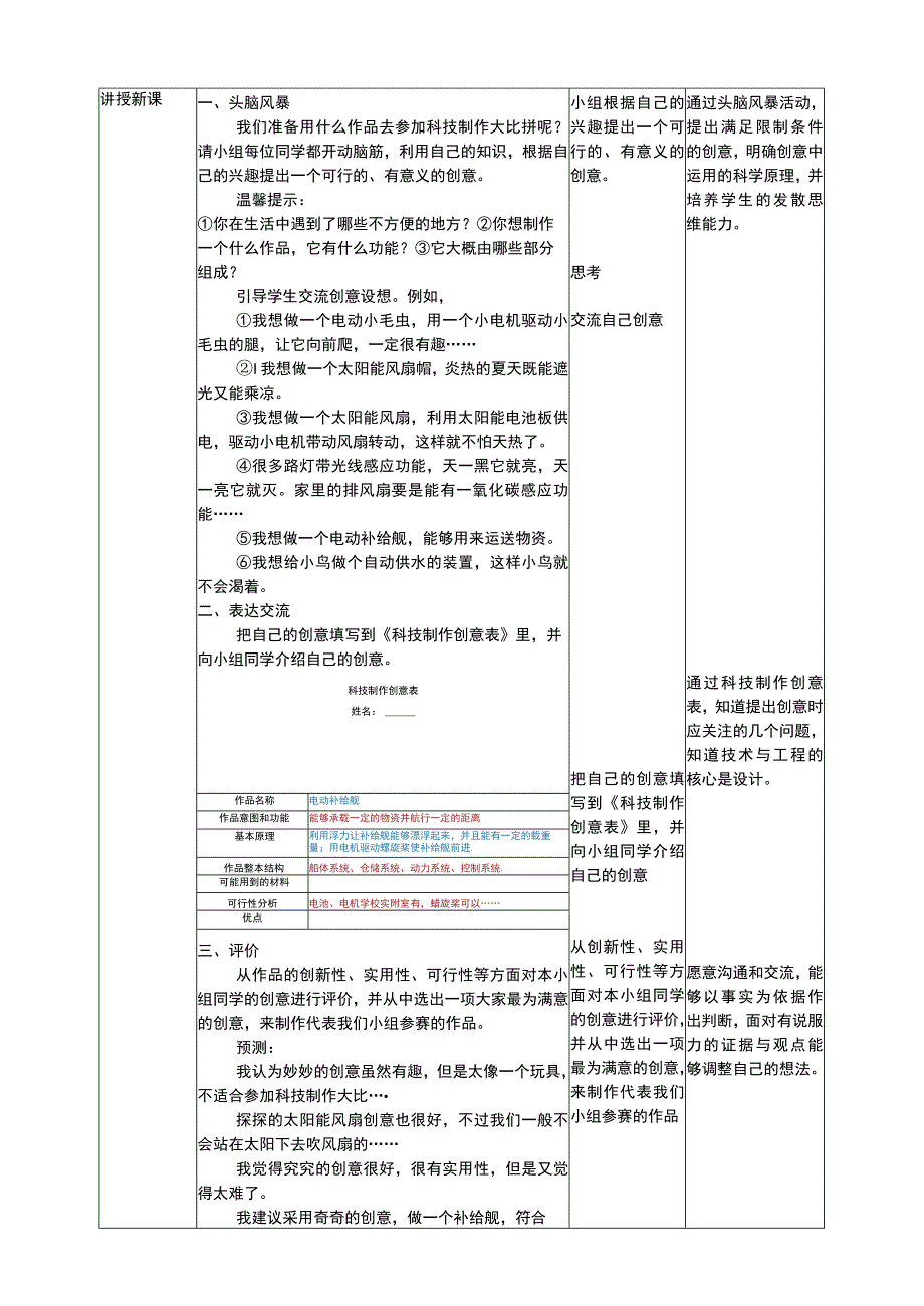 大象版科学六年级下册51《创意》教案.docx_第2页