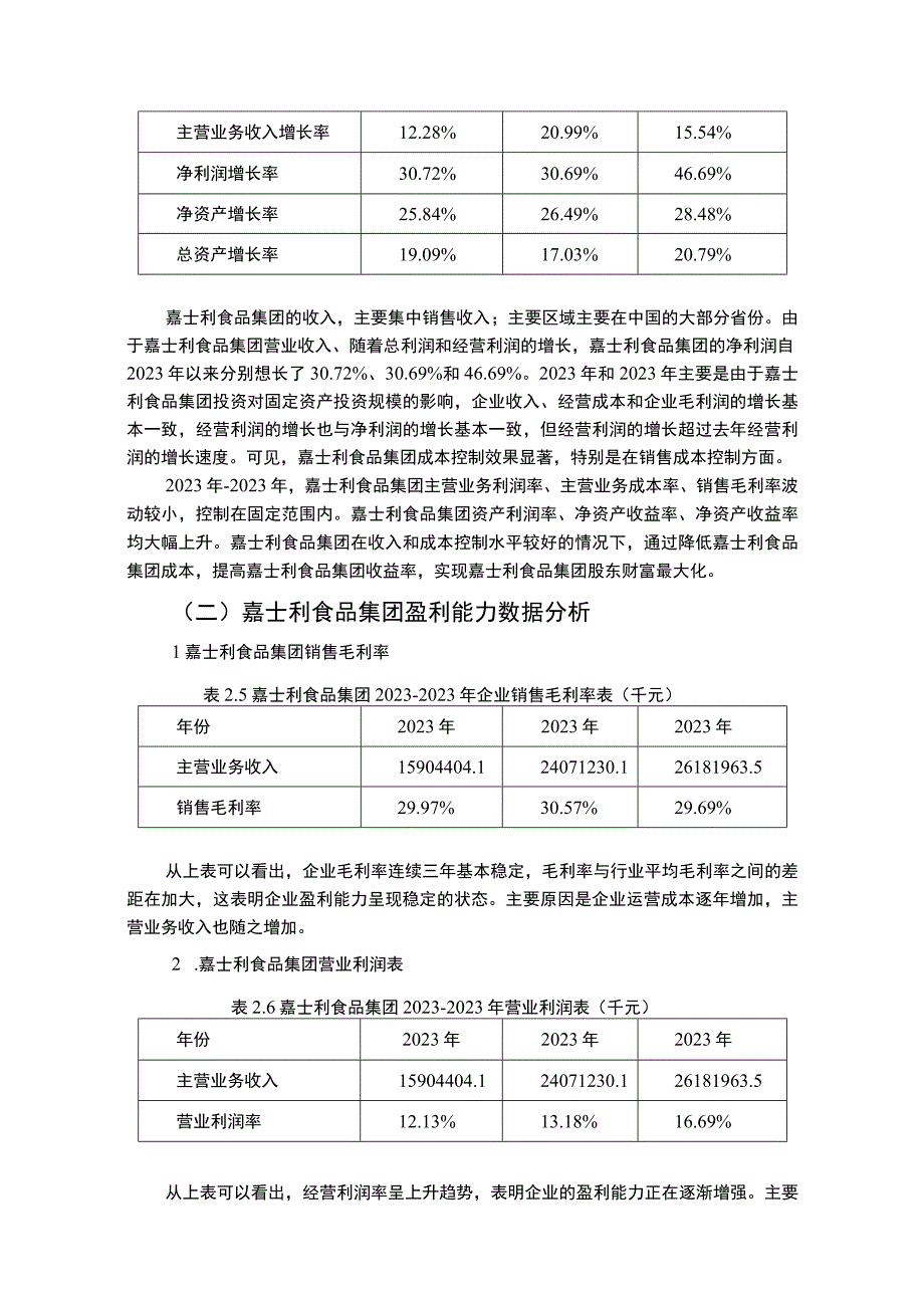 嘉士利食品集团盈利能力案例研究3200字.docx_第3页