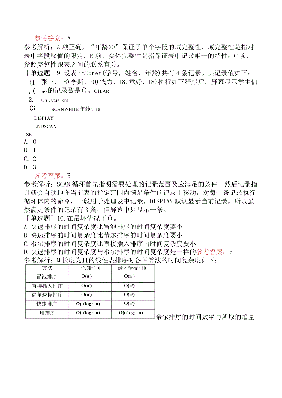 全国计算机等级考试《二级Visual FoxPro》试题网友回忆版六.docx_第3页