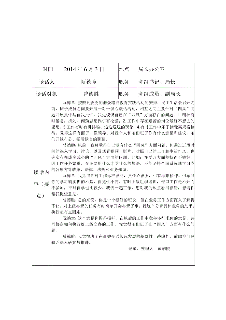 谈心谈话记录表.docx_第1页