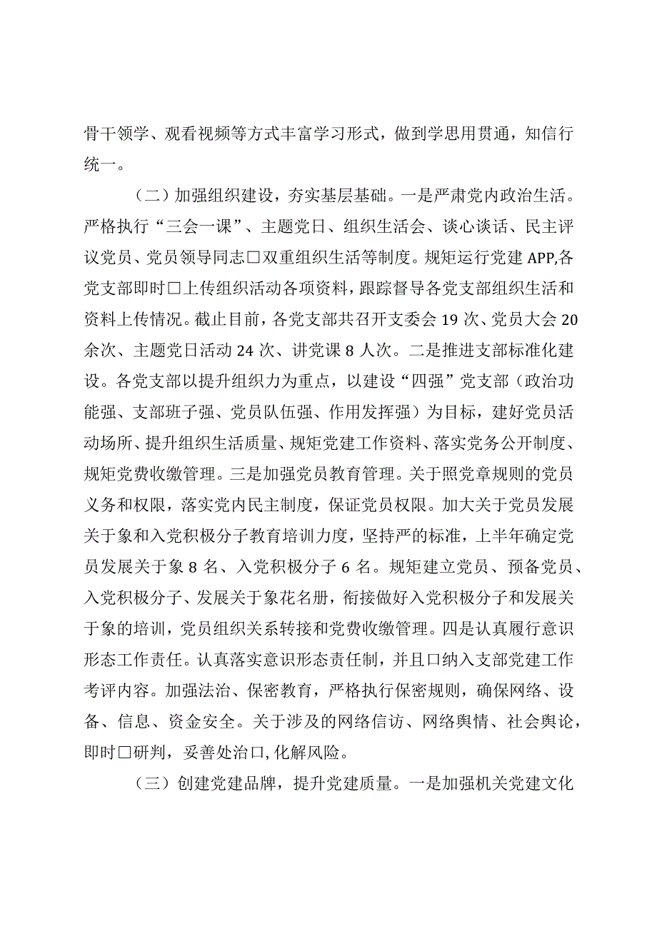 局2023年上半年党建工作总结及下半年工作计划.docx_第2页