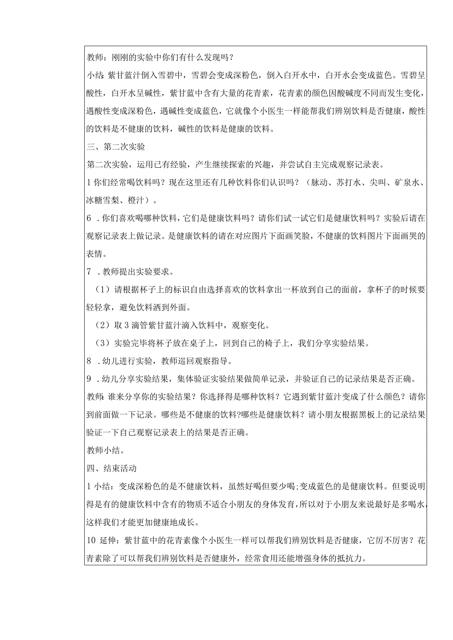 幼儿园学前教育3《科学：神奇的紫甘蓝》中班教学活动设计.docx_第2页