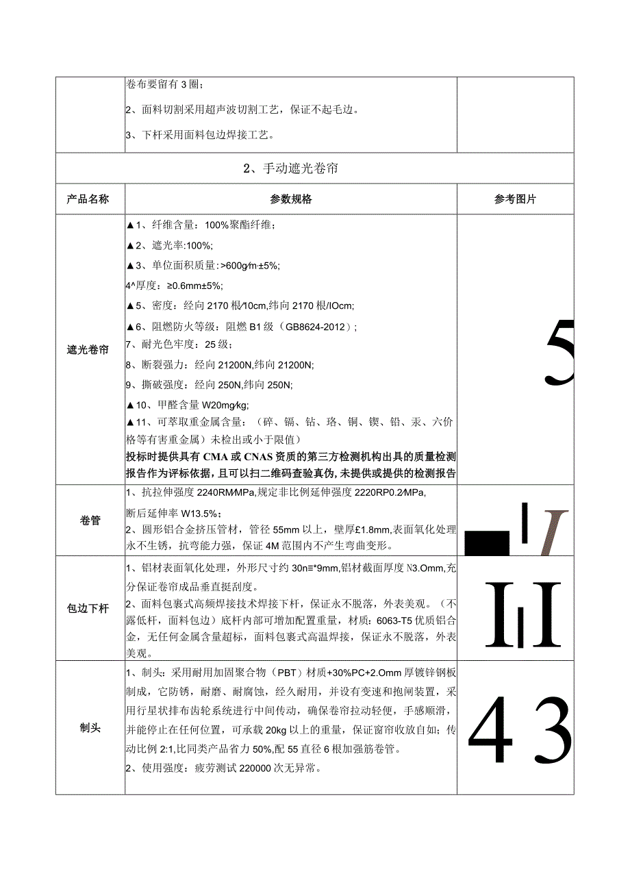 宁波大学附属人民医院窗帘参数及要求一技术参数.docx_第2页