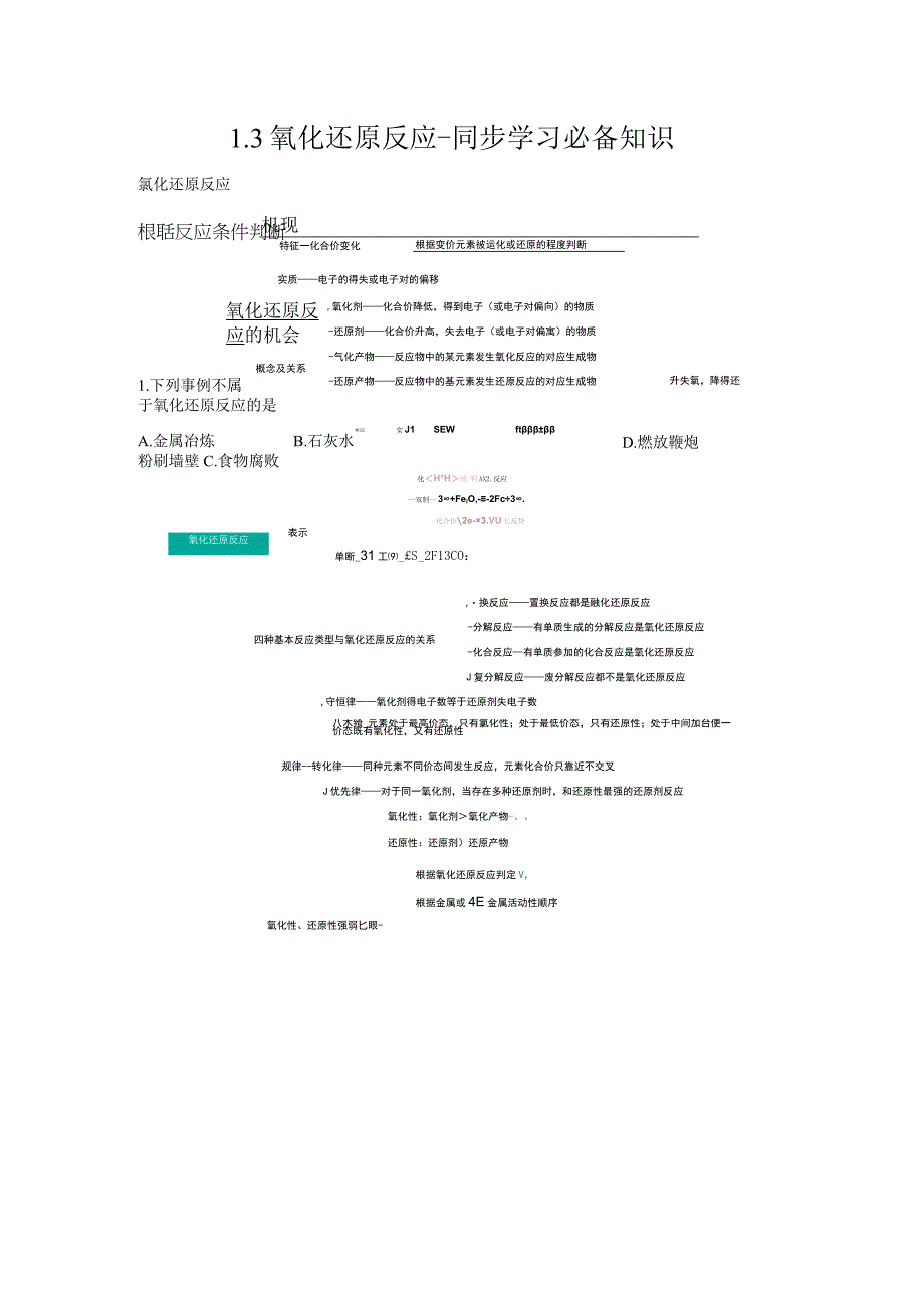 13氧化还原反应学习必备知识学生版.docx_第1页