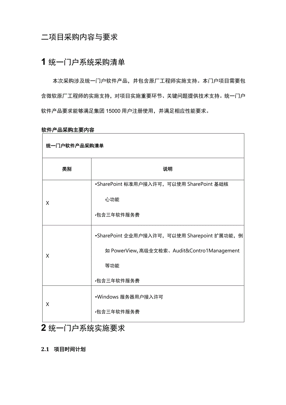 XX传媒集团有限公司XX信息化建设项目统一门户软件产品招标公告.docx_第2页