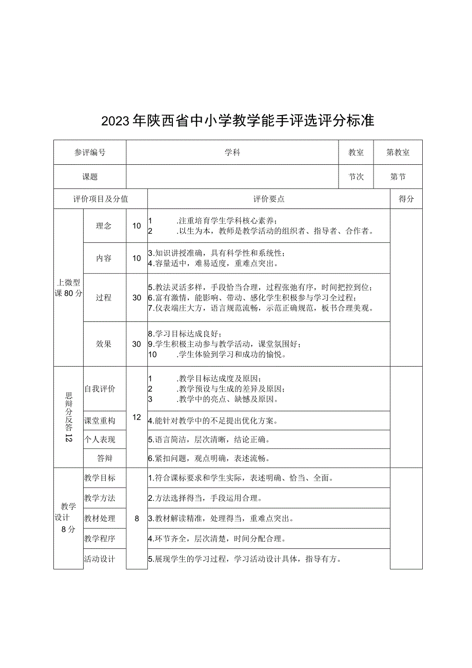 2023年陕西省幼儿园教学能手评选评分标准Ⅰ自选技能评分标准Ⅱ评分标准.docx_第3页