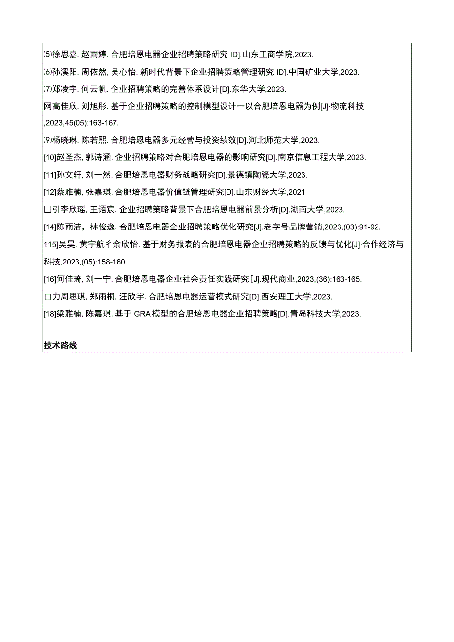 2023《合肥培恩电器人才招聘问题研究》开题报告含提纲.docx_第3页