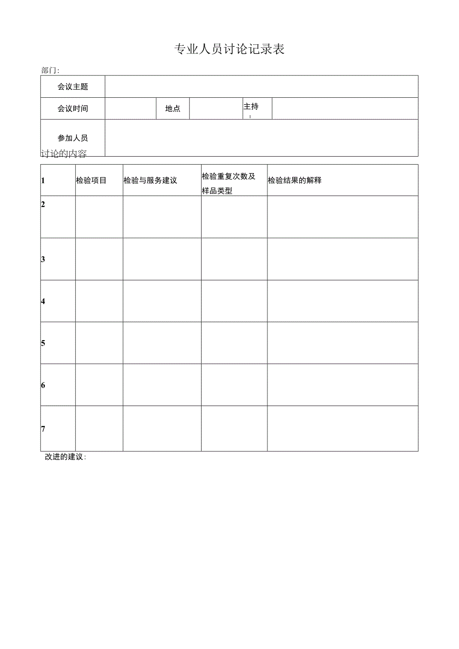 专业人员讨论记录表.docx_第1页